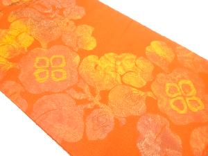 アンティーク　抽象草花模様織り出し本袋帯(材料)(サービス品)